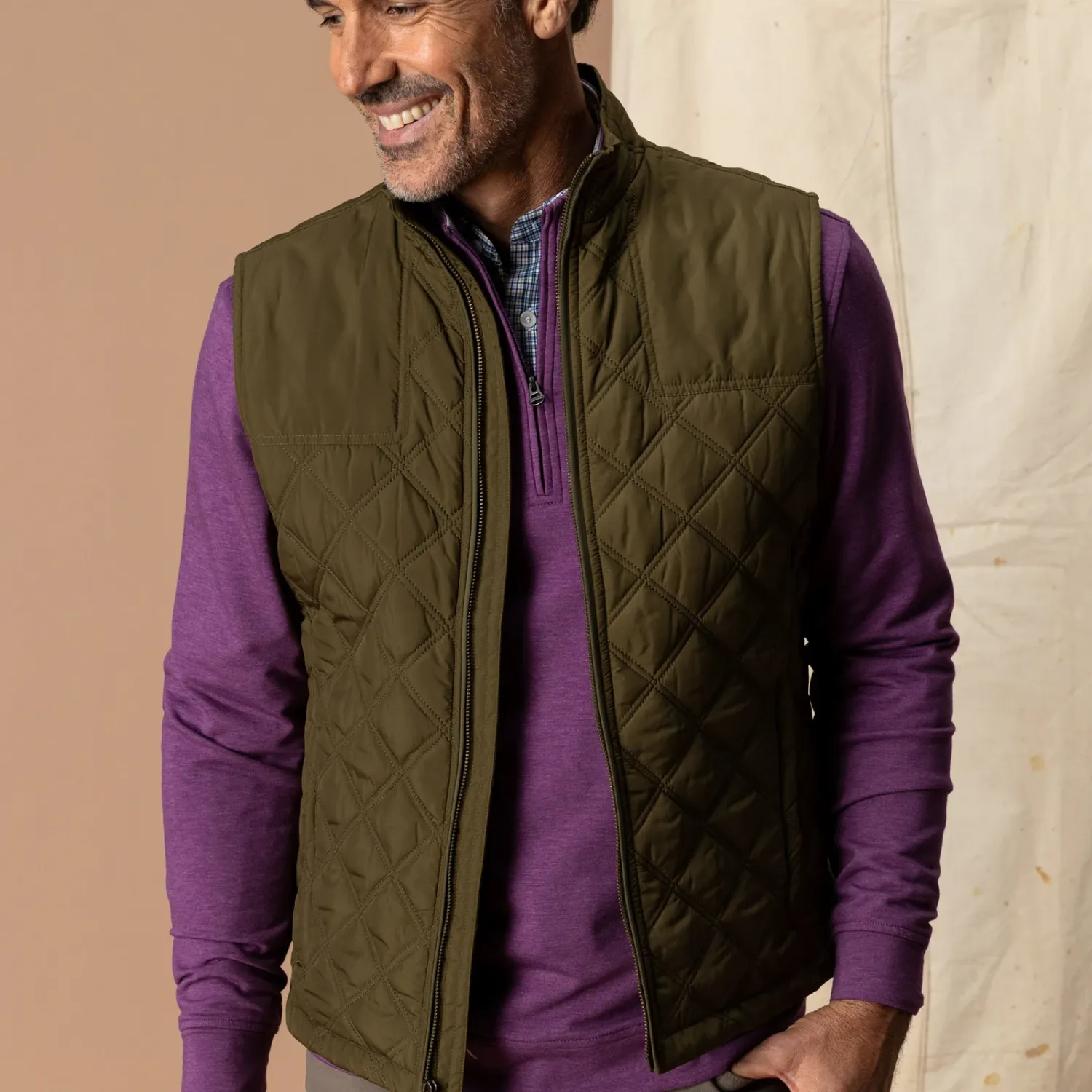 Fremont Sport Performance Quilted Vest - Dark Olive