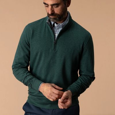 Long Sleeve Dunmore Performance 1/4 Zip Pullover - Pine Grove Heather