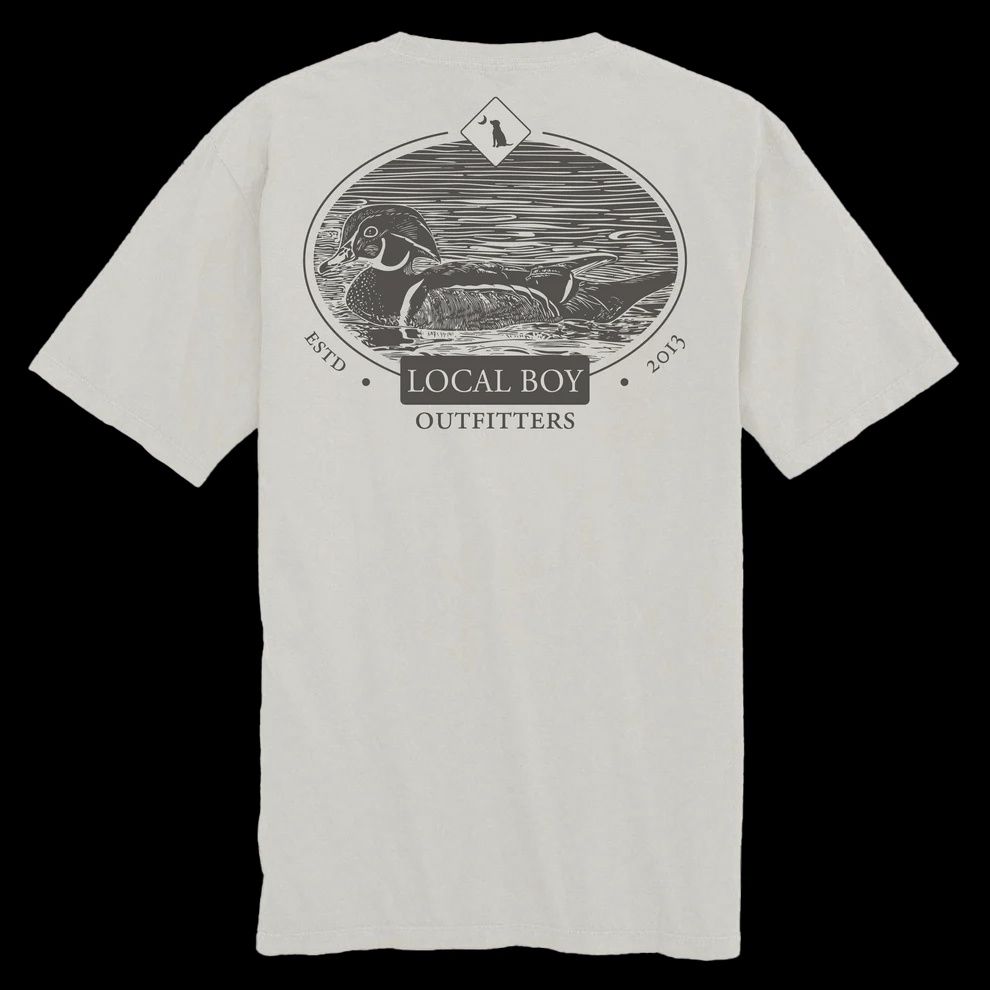 Wood Cut Short Sleeve Tee - Silver