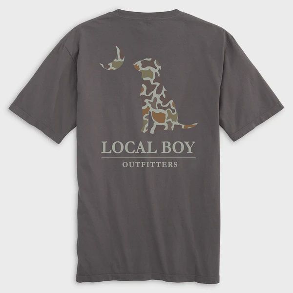 Localflage Dog &amp; Moon Short Sleeve Tee - Gray