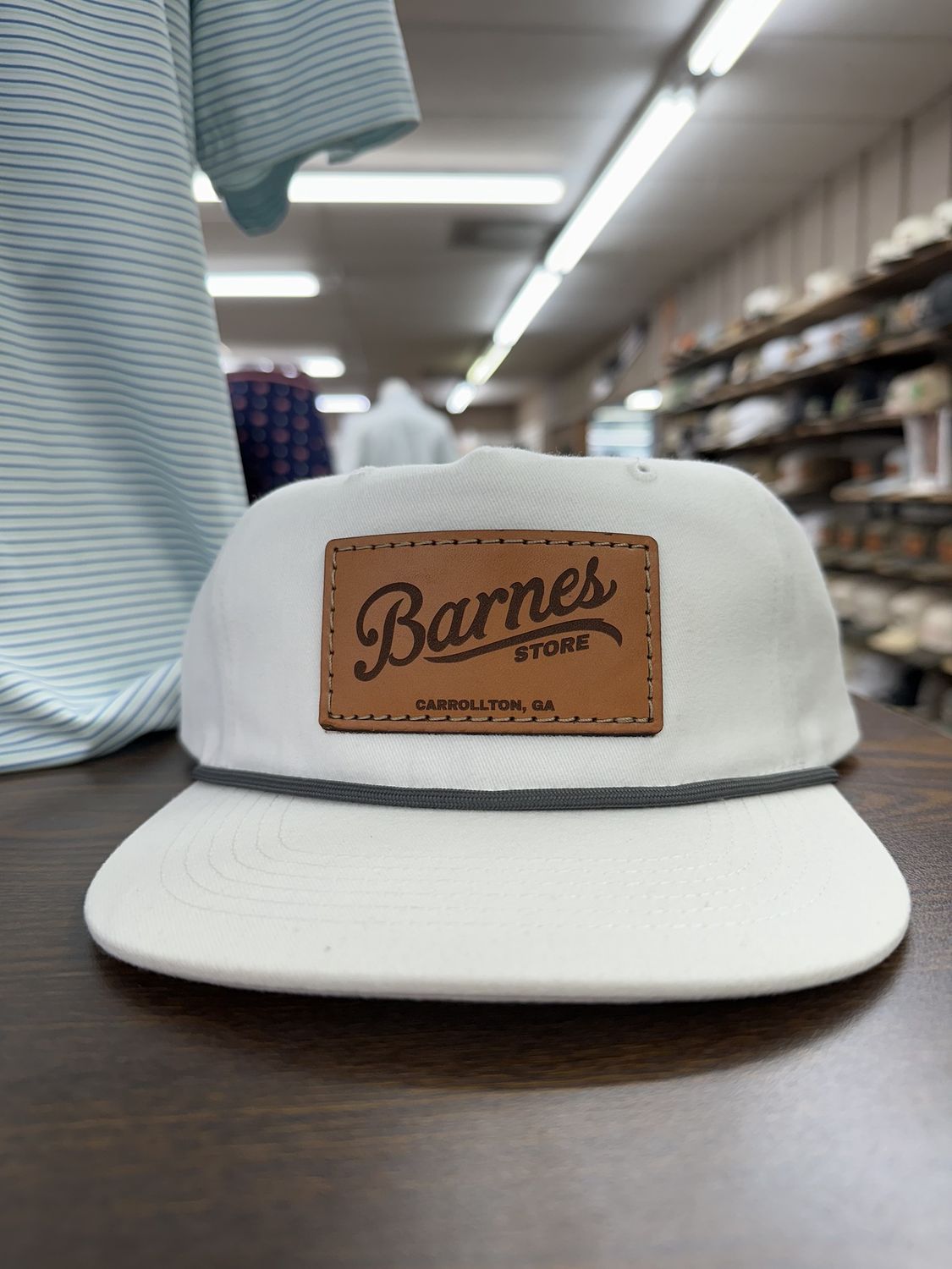 Signature Leather Patch Rope Hat - Salt