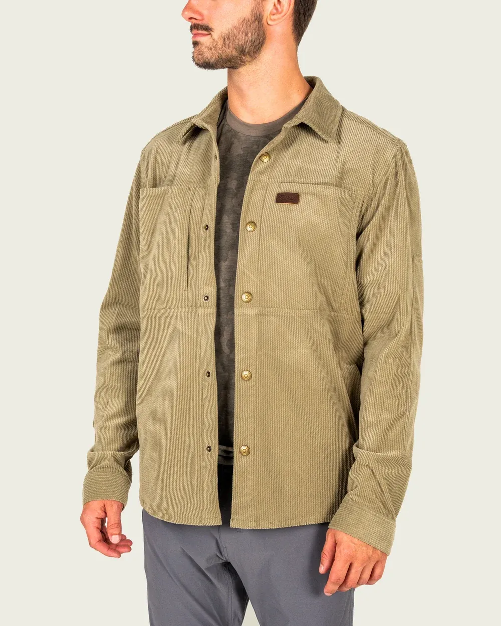 The Delano Cord Shirt Jacket - Sage Brush
