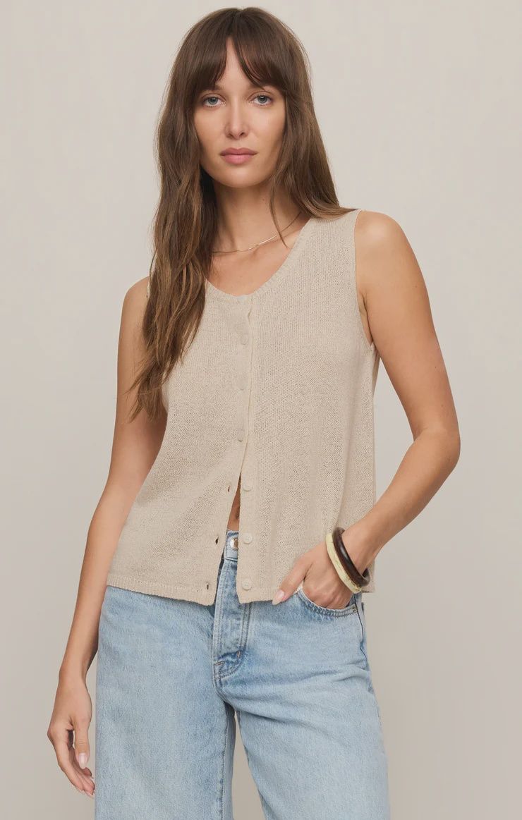 Syd Sweater Vest - Sandstone