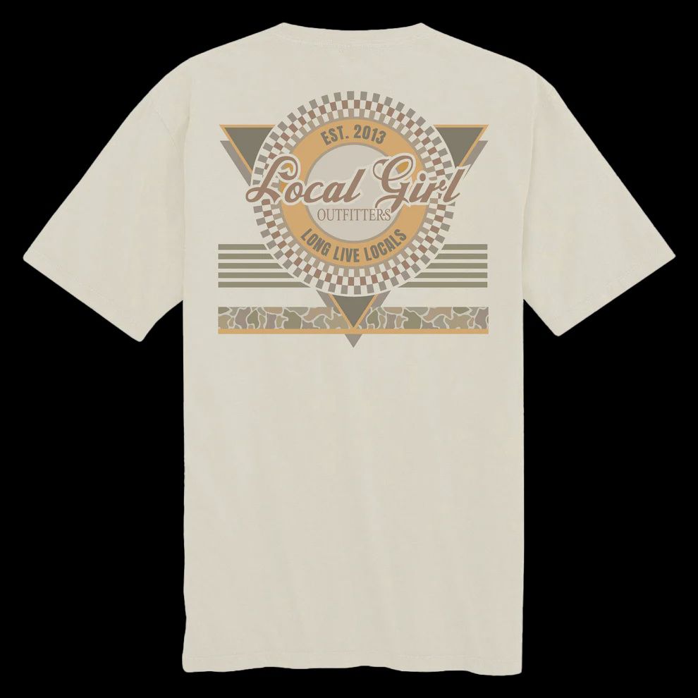Local Girl Retro Triangle FC Desert Short T-Shirt - Ivory