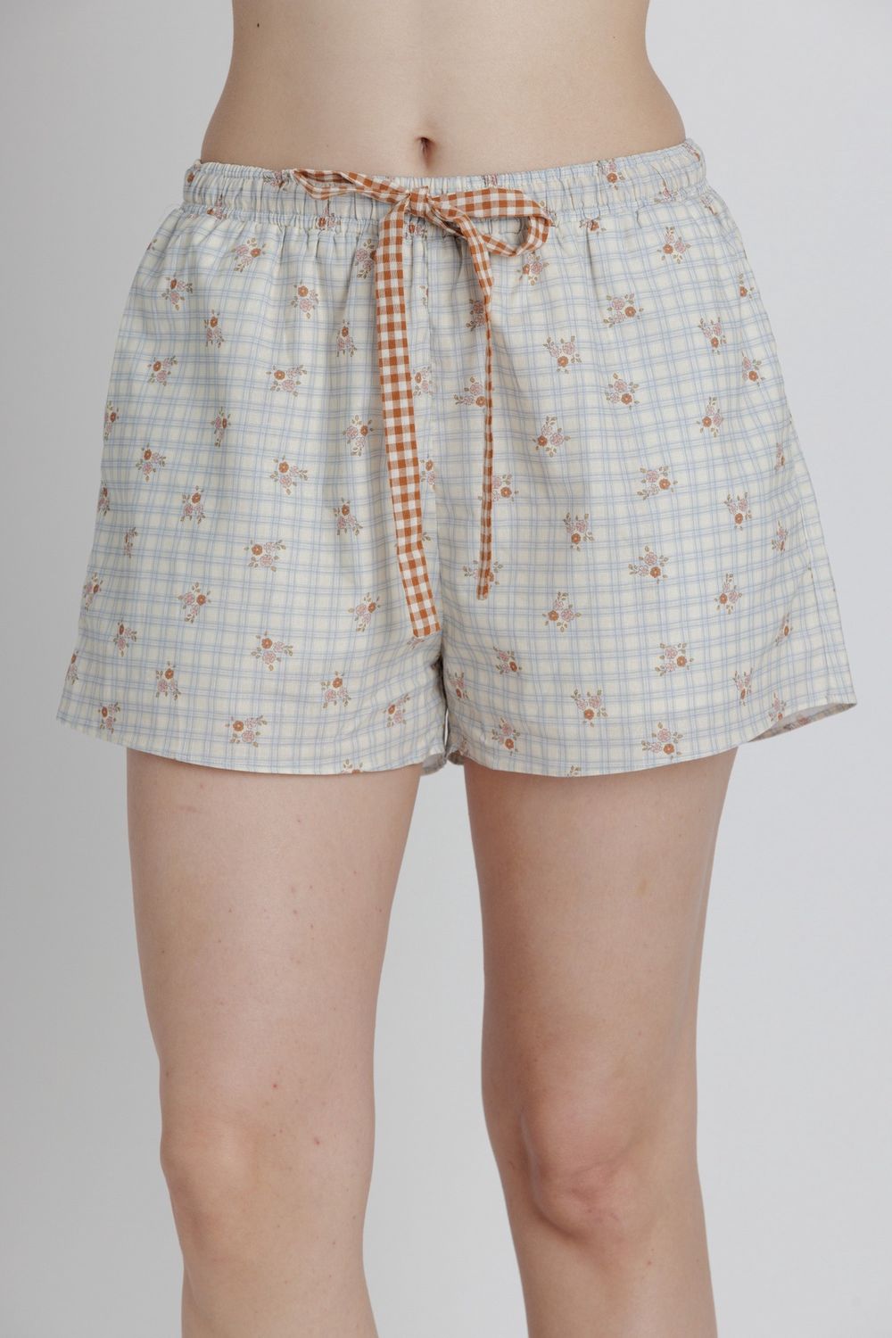 Bluebell Bloom Tie Floral Shorts - Blue