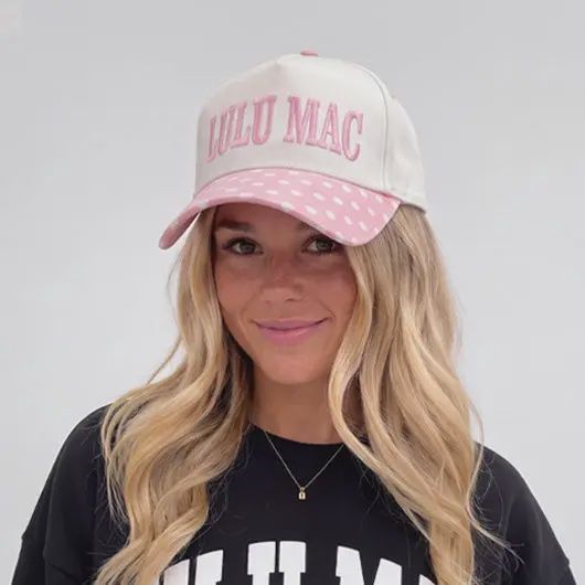 Light Pink / White Dot Hat