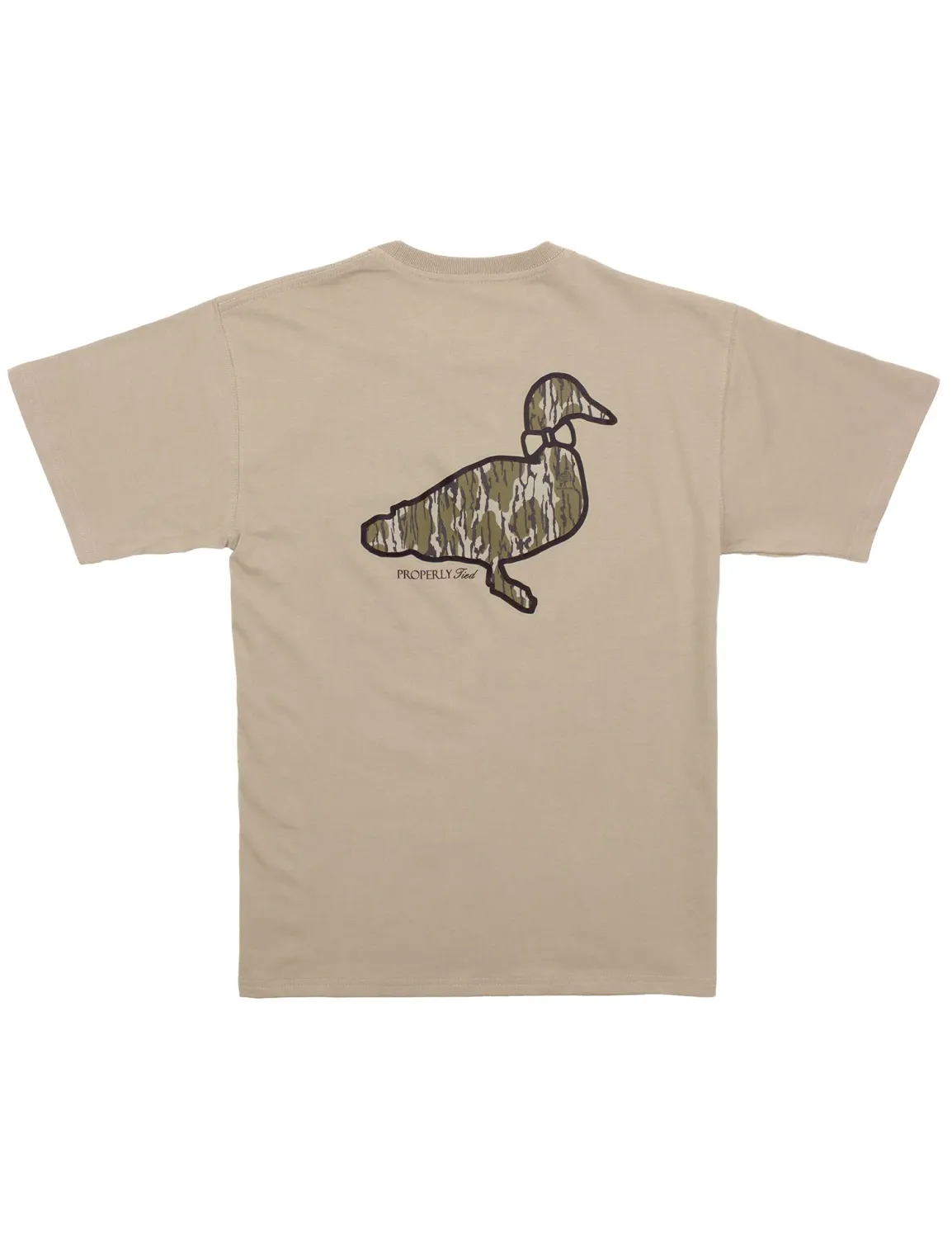 Mossy Oak Camo Logo Short Sleeve T- Shirt - Sand