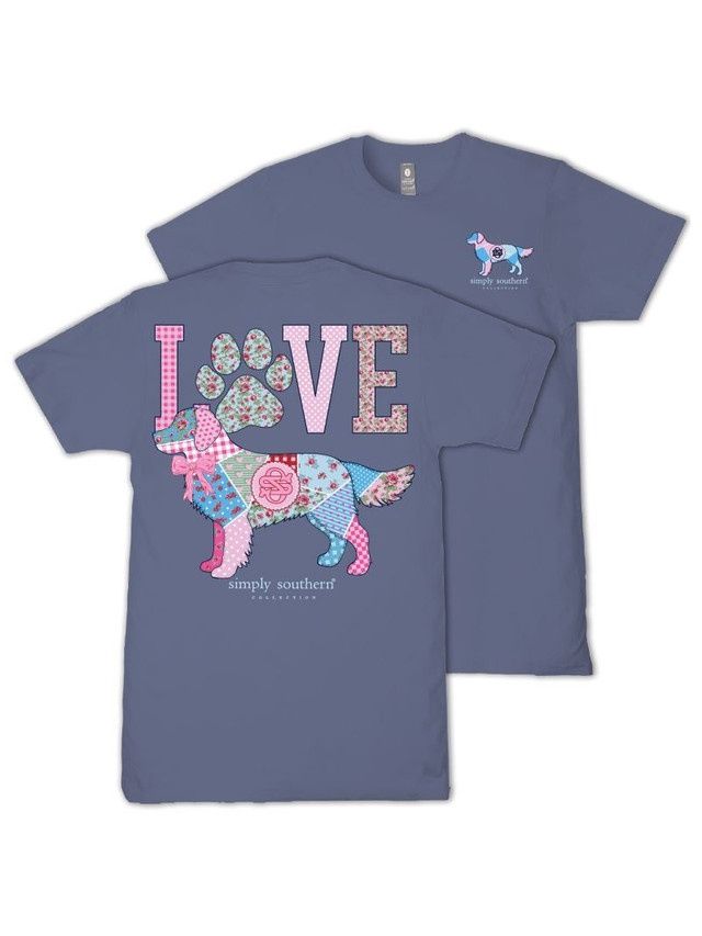 Love Dog Short Sleeve T-Shirt - Denim