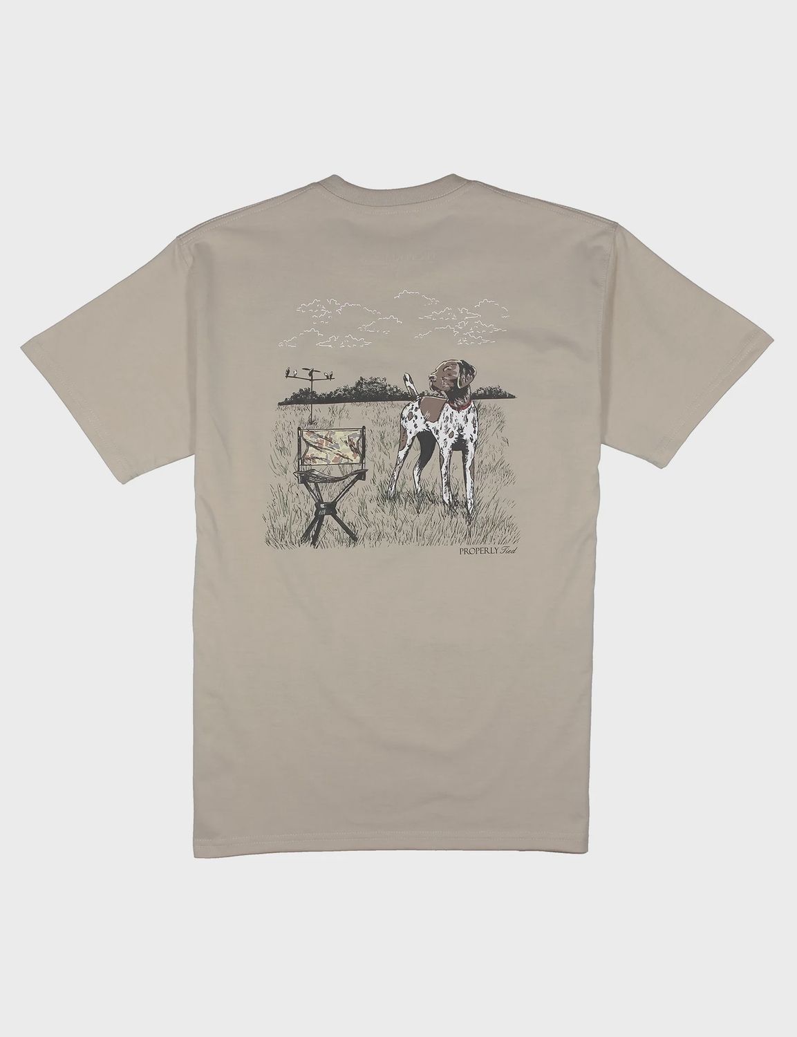 Dove Hunt Short Sleeve T-Shirt - Linen