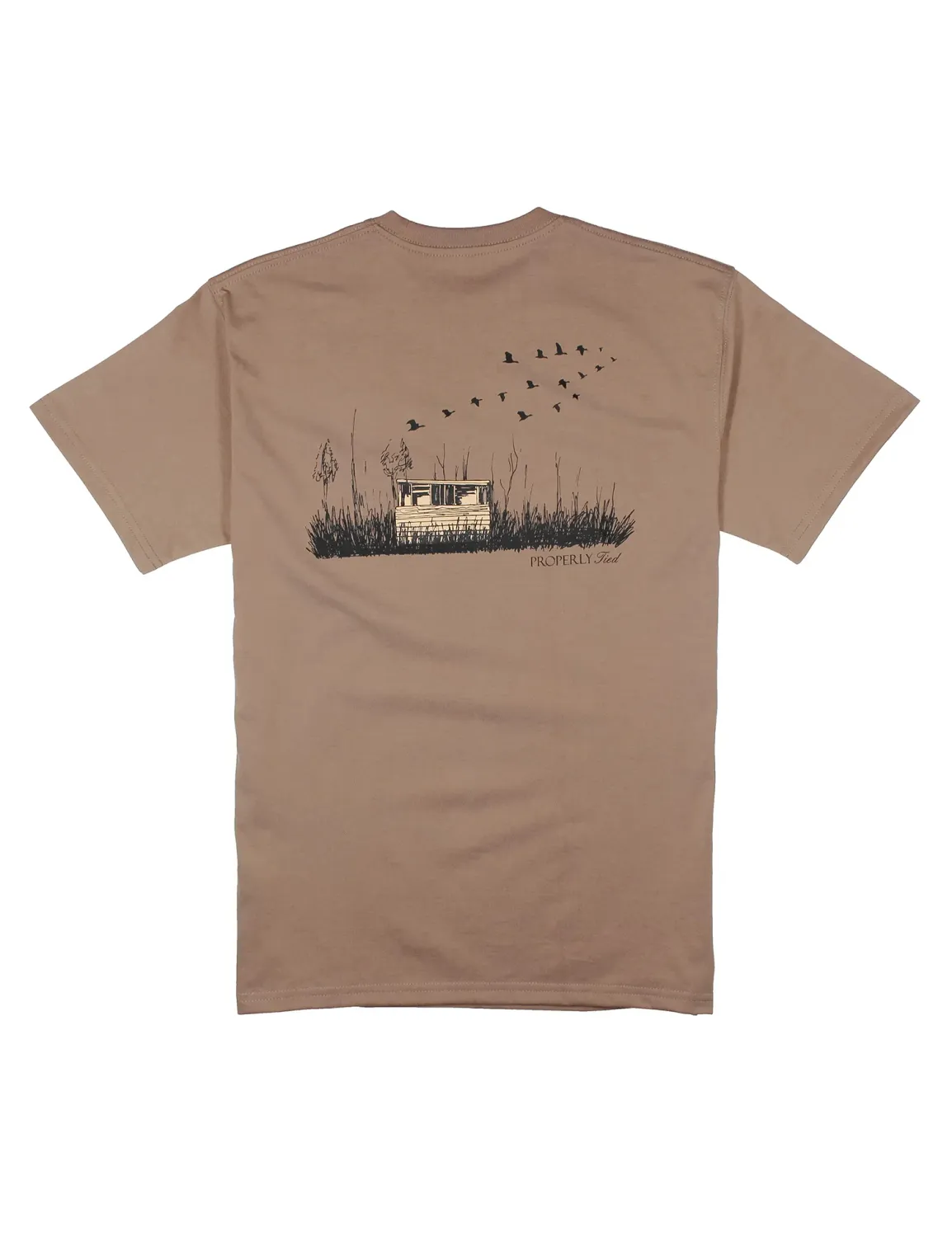 Duck Blind Short Sleeve Tee Shirt - Walnut