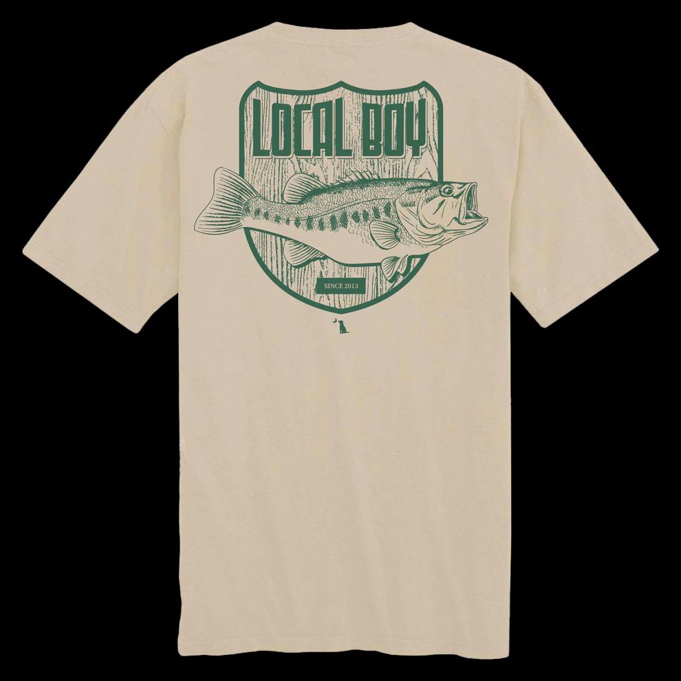 Youth Bass Mount Short Sleeve Tee Shirt - Latte