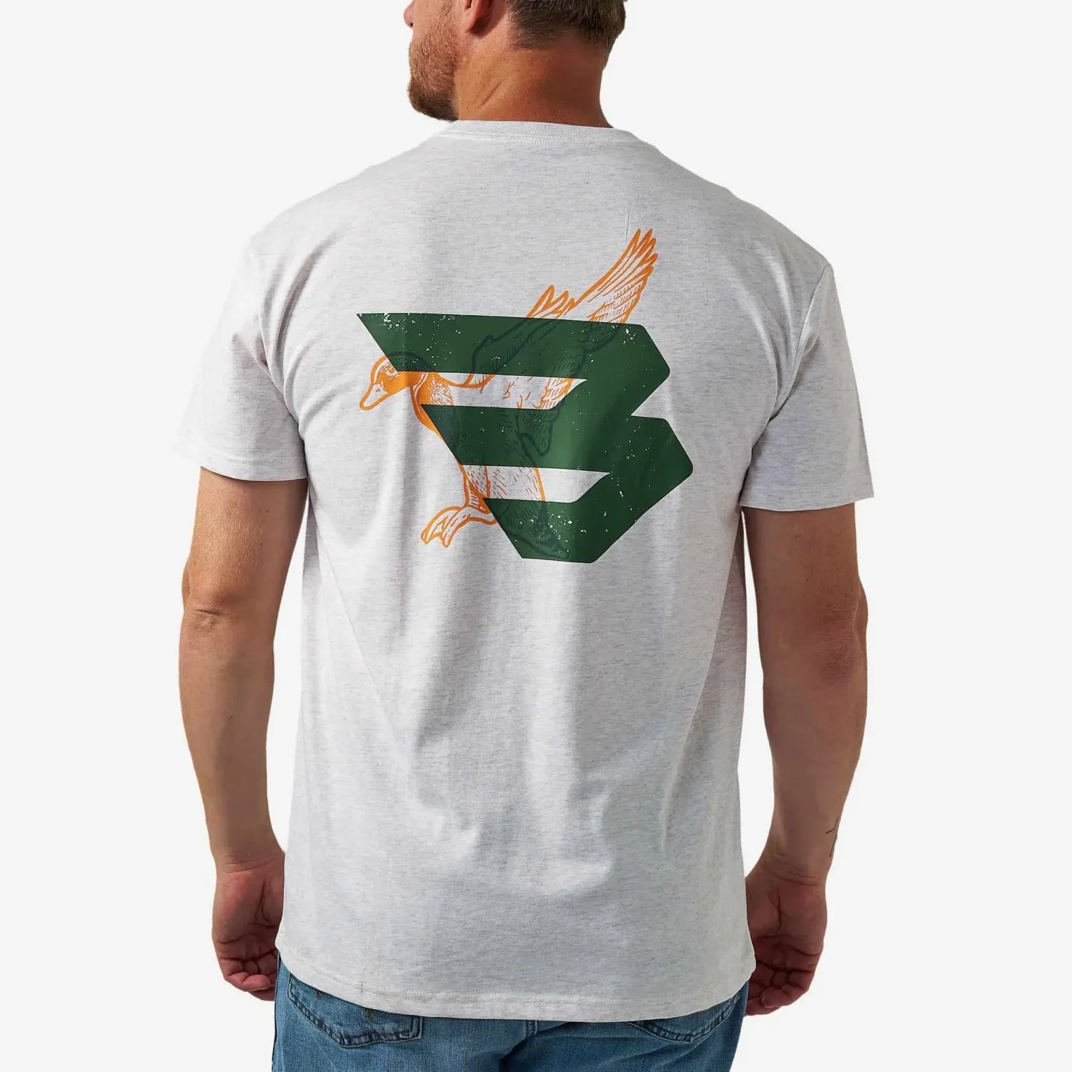 Short Sleeve Tee - Duck Flying B Logo - Oatmeal