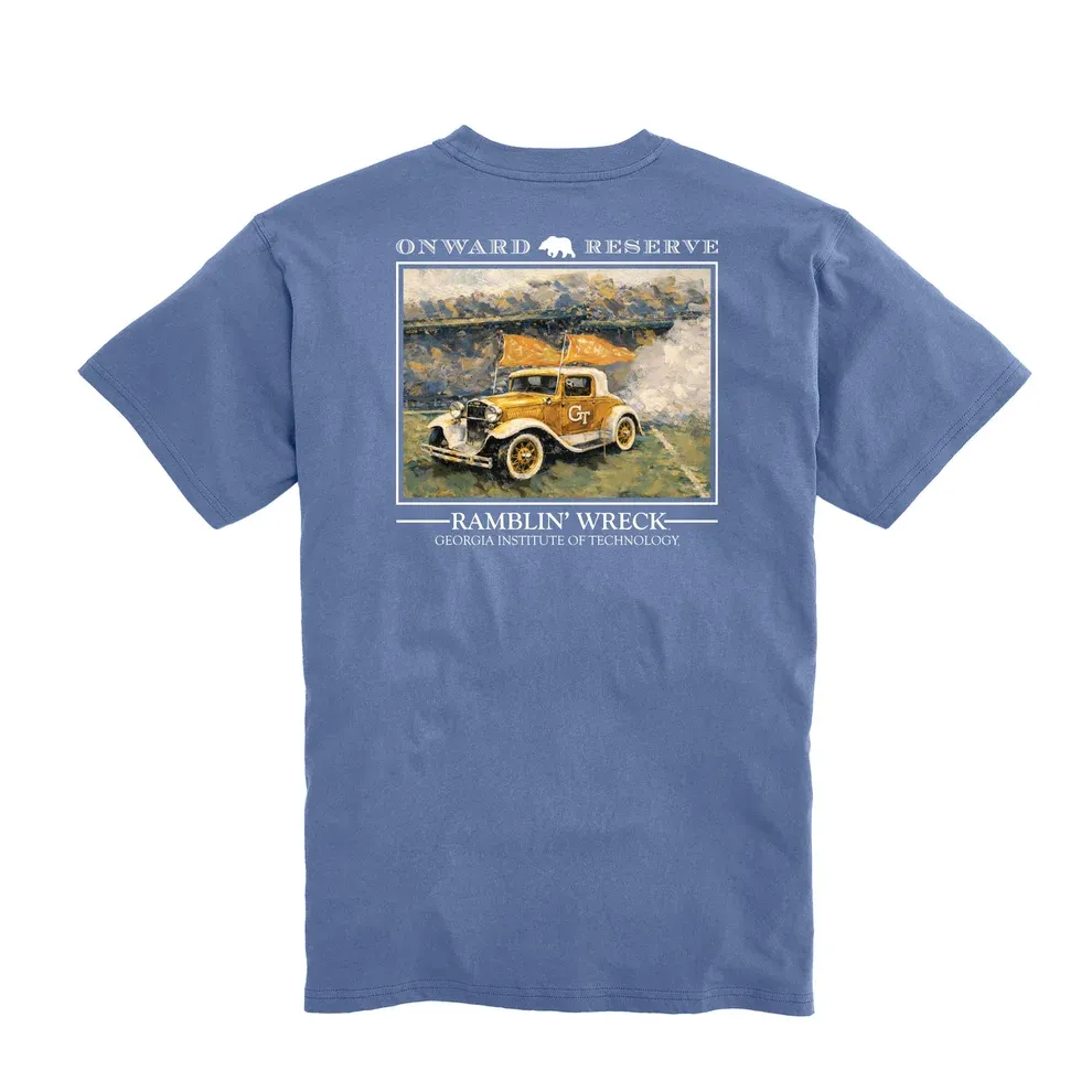 Georgia Tech Ramblin' Wreck Tee - Washed Blue