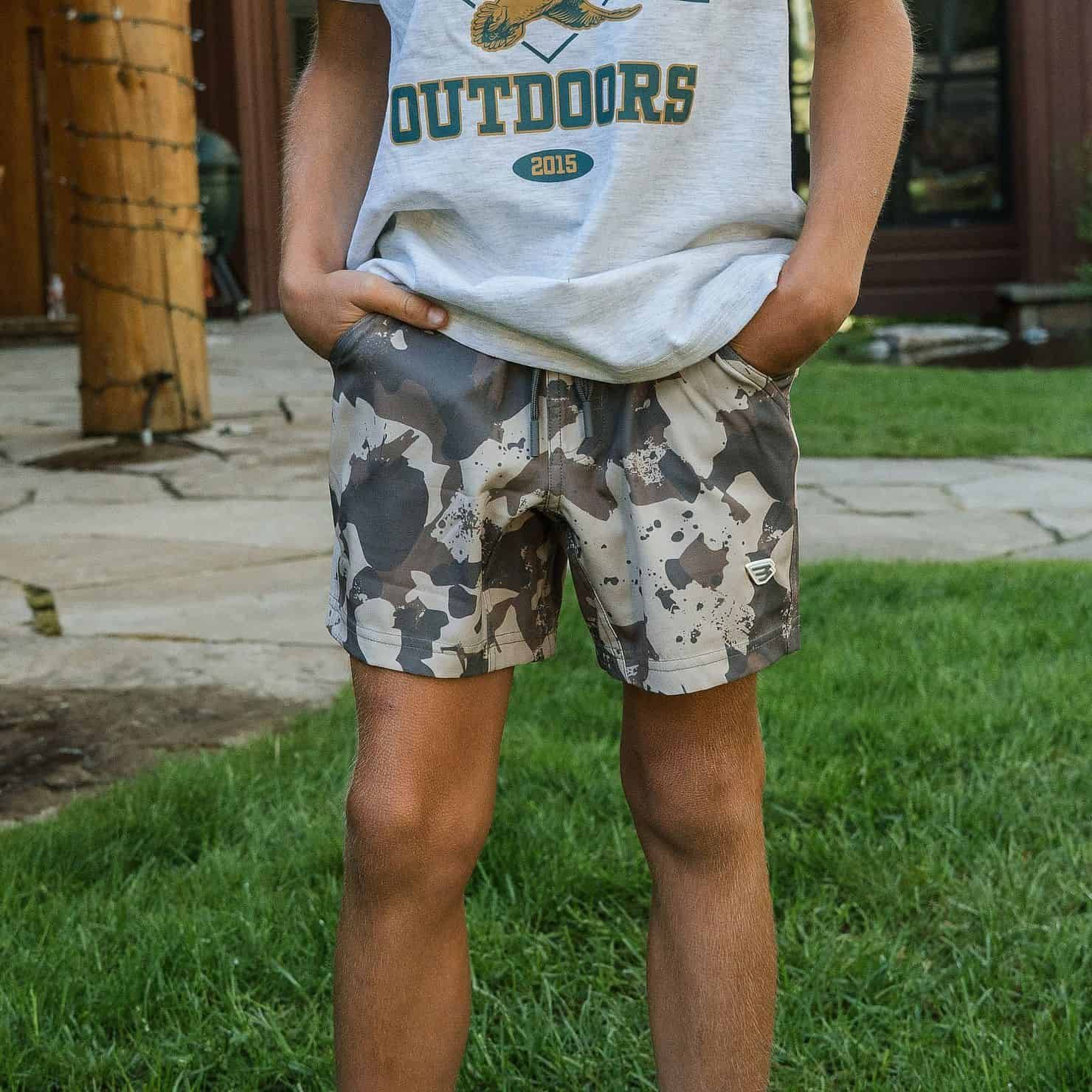 Youth Athletic Short - Splatter Camo