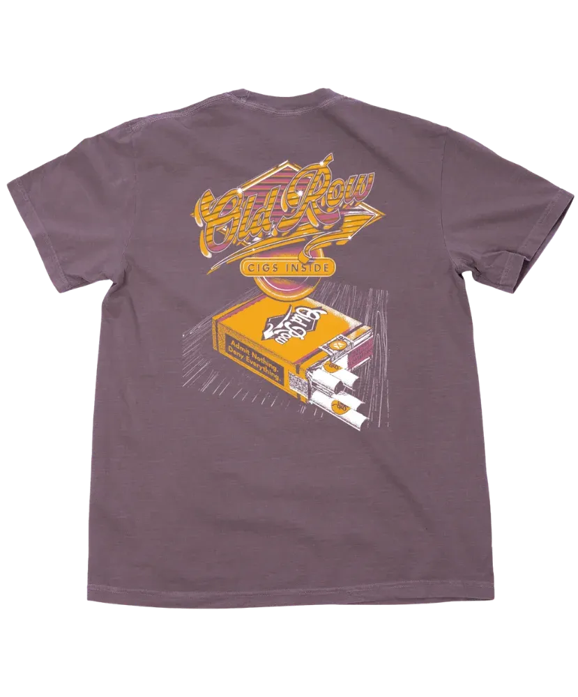 Cigs Inside Retro Pocket Tee - Wine
