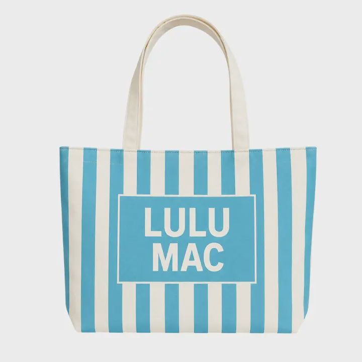 Canvas Tote - Blue /  White Stripe