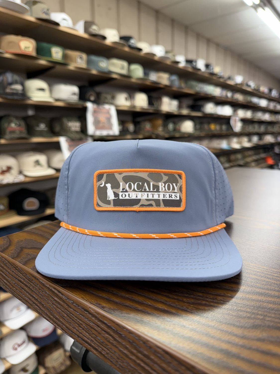 Brush Logo Patch Performance LP Rope Hat- Light Slate
