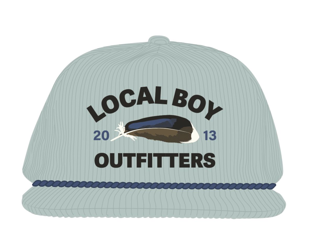 Feather Arch Corduroy Hat - Mist