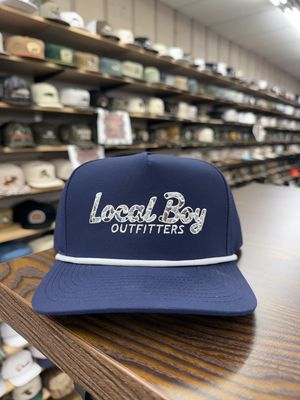 Localflage Mark Script Perf Rope Hat - Dark Navy