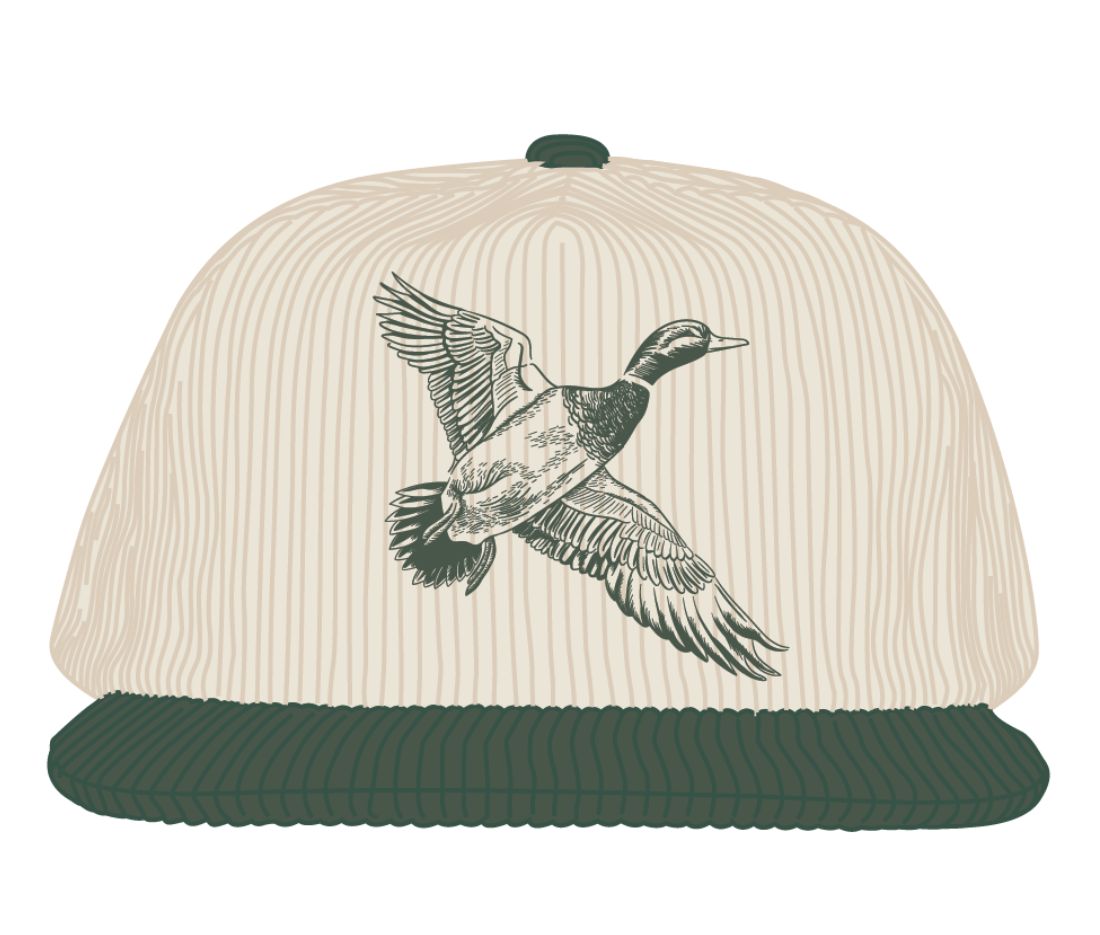 Lucky Flight Corduroy Hat - Light Khaki/Evergreen