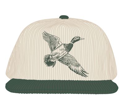Lucky Flight Corduroy Hat - Light Khaki/Evergreen