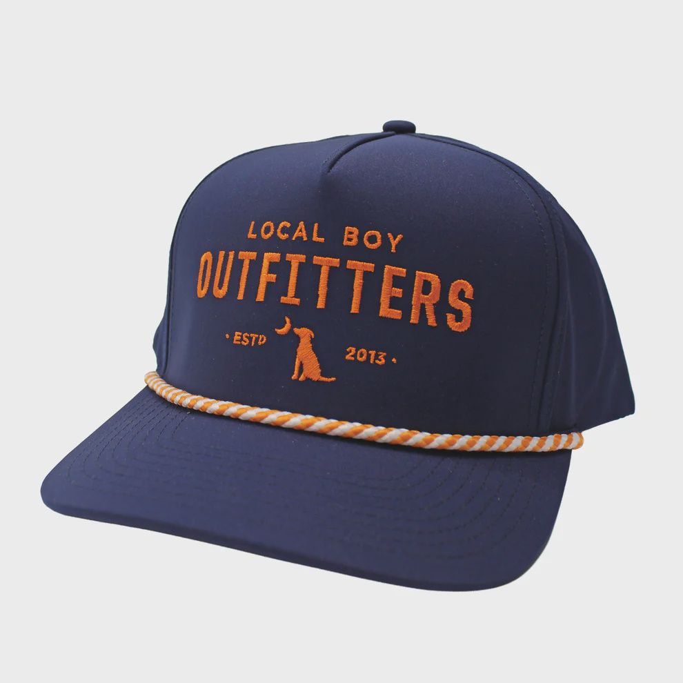 Collegiate High Crown Rope Hat - Navy