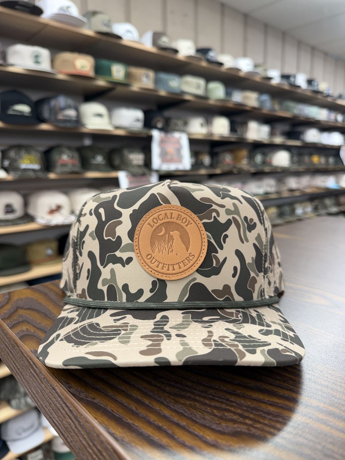 Leather Patch Performance Rope Hat - Retro Camo