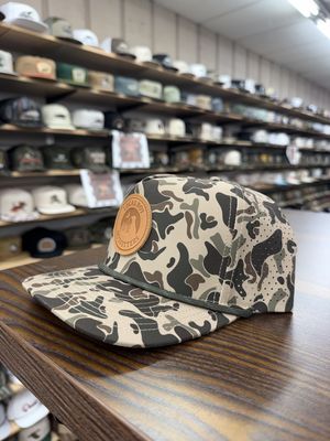 Leather Patch Performance Rope Hat - Retro Camo