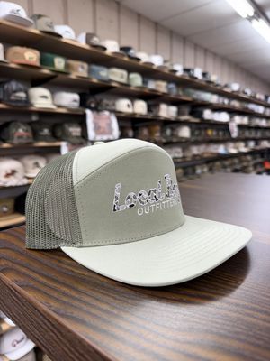 Localflage Mark Script 7 Panel Hat - Light Sage
