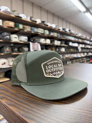 Vintage ESTD Badge 7 Panel Hat - Dark Green/Green