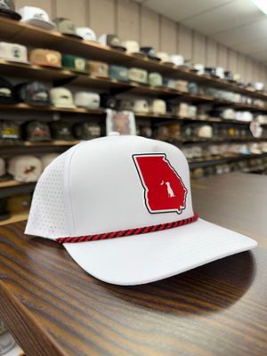 Collegiate Perf Rope Hat - Red/Black