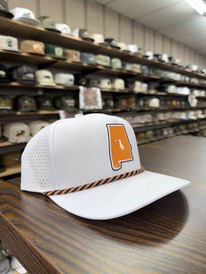 Collegiate Pref Rope Hat Patch - Orange / Navy