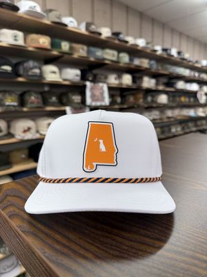 Collegiate Pref Rope Hat Patch - Orange / Navy