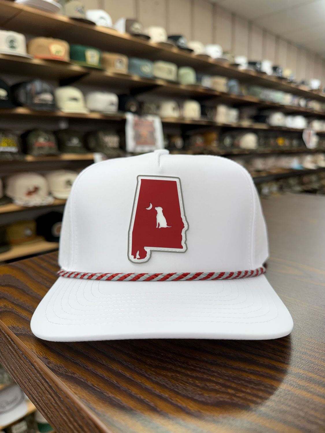 Collegiate Perf Rope Hat - Crimson/Grey