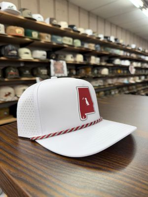 Collegiate Perf Rope Hat - Crimson/Grey
