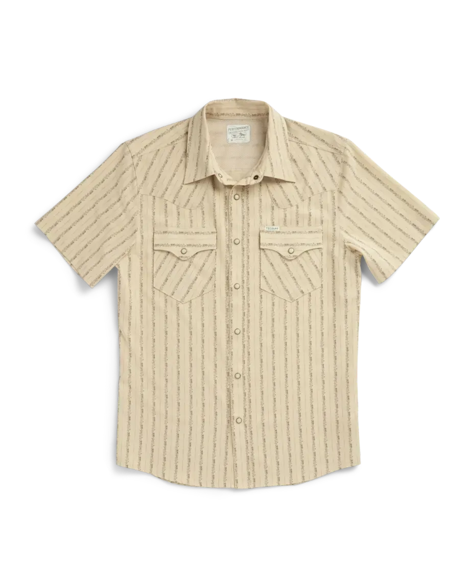 Men's Performance Western Pearl Snap Short Sleeve - Sandstone/Multi