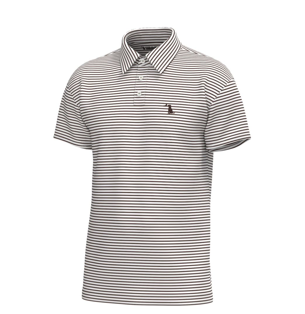 Edisto Polo - Espresso/White