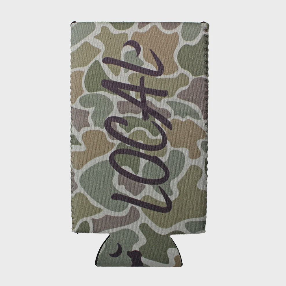 Local Marker Slim Can Koozie - Forest Camo Desert