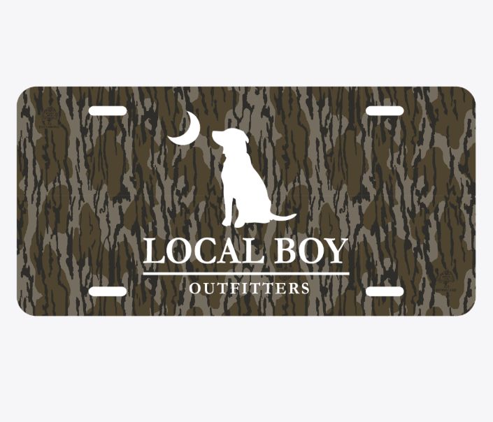 Dog &amp; Moon License Plate - Original Bottomland