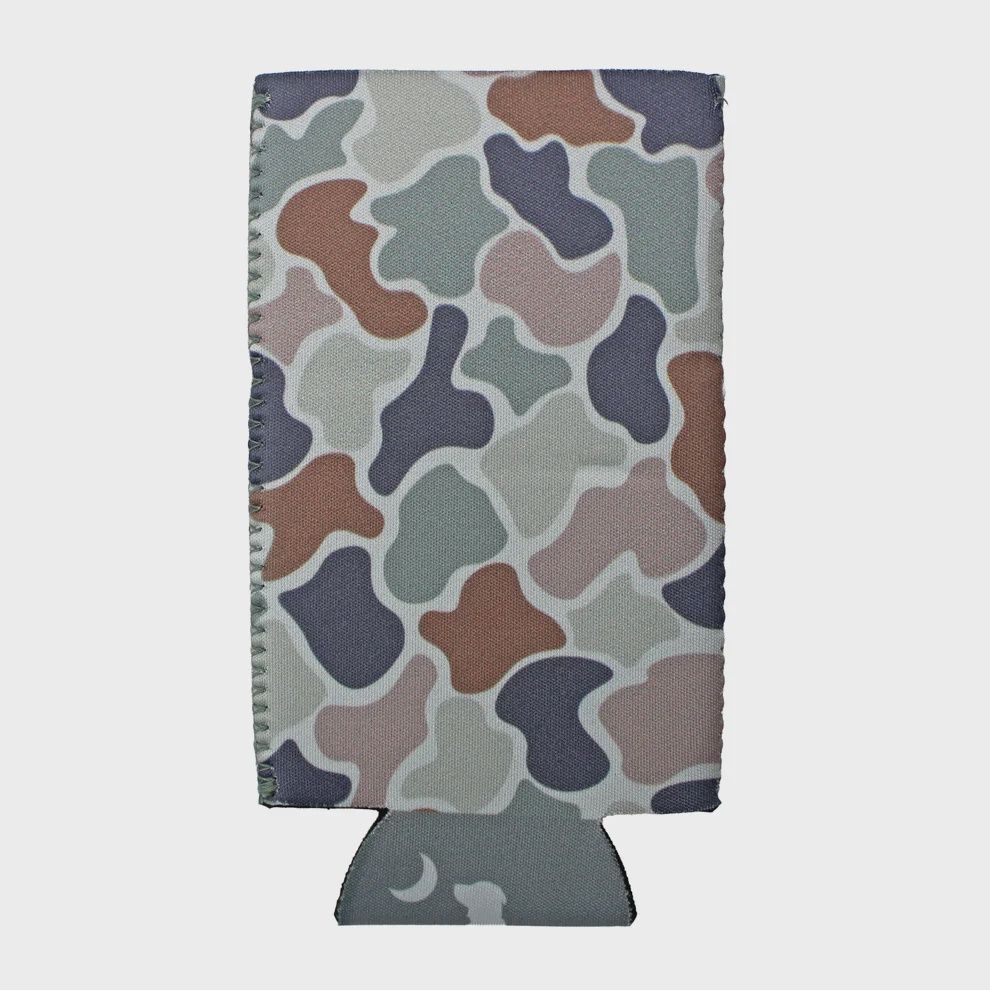 Forest Camo Flora Slim Koozie