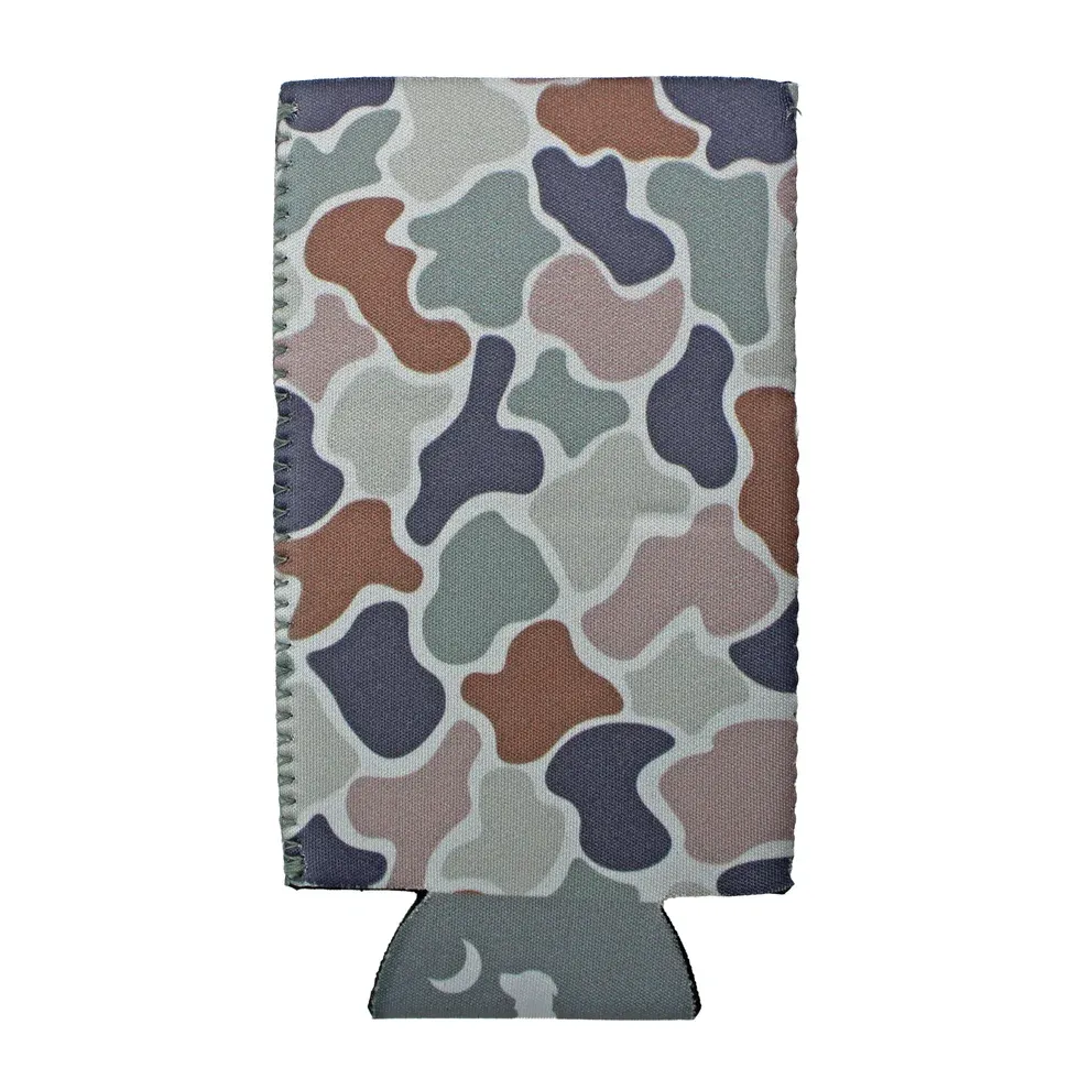 Forest Camo Flora Slim Koozie
