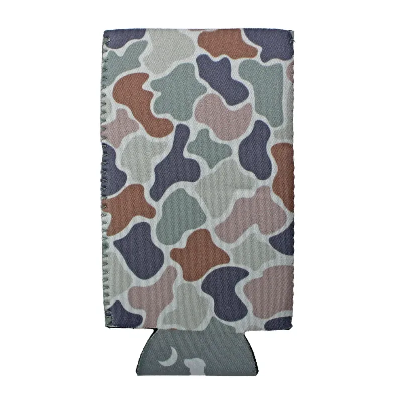 Forest Camo Flora Slim Koozie