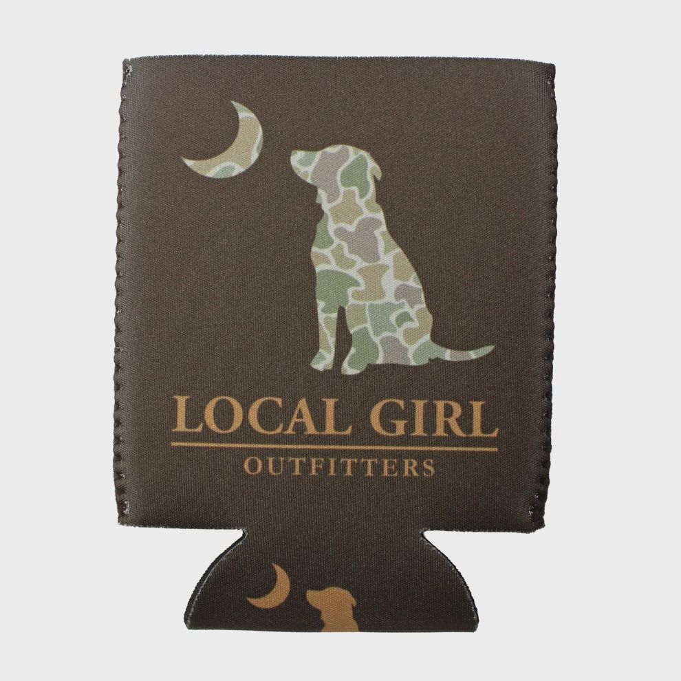Forest Camo Desert Moon Koozie - Coffee