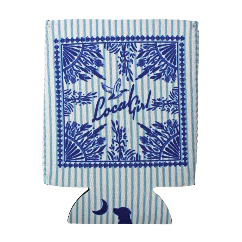 Marsh Ducks Koozie - Baby Blue/White Stripes