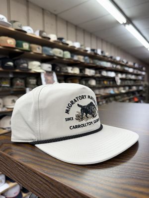 Black Lab &amp; Mallard Rope Hat - Light Gray