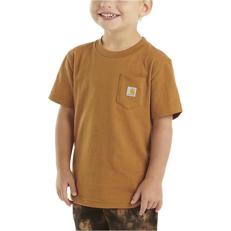 Child Short Sleeve Pocket T-Shirt - Carhartt Brown