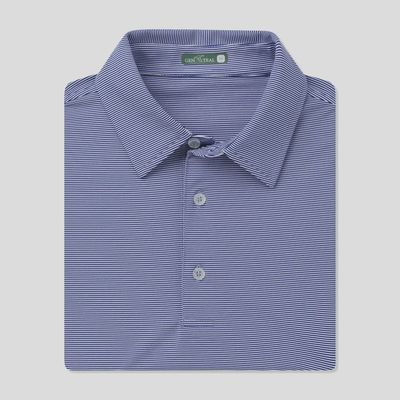 Club Pinstripe Performance Polo - Navy