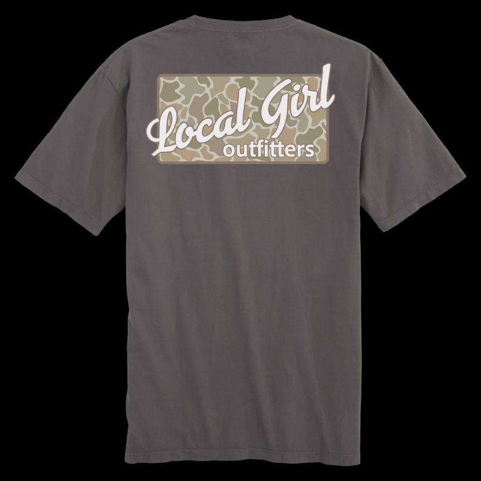LG Youth Forest Camo Desert Plate Short Sleeve Tee - Gray