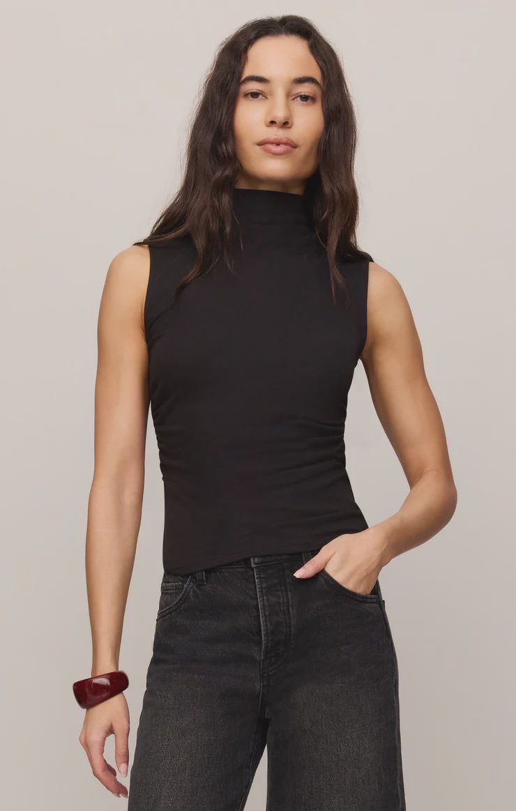 Silva High Neck Tank - Black