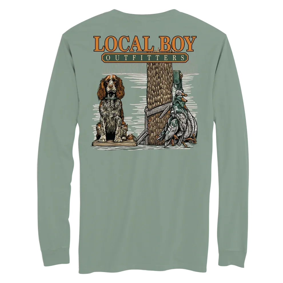 Youth Spaniel Stand Long Sleeve T-Shirt - Bay